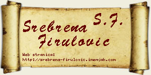 Srebrena Firulović vizit kartica